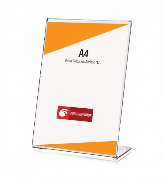 Display Acrilico em L A4 