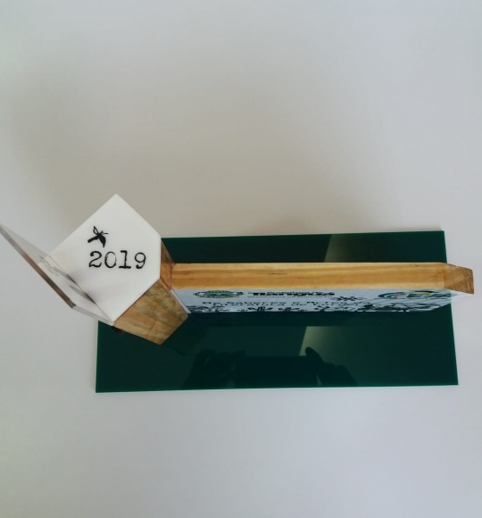 Troféu de Madeira Estilizado