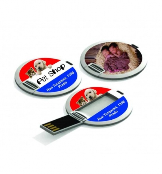 Pen Card 8gb Redondo 45x45mm 8gb