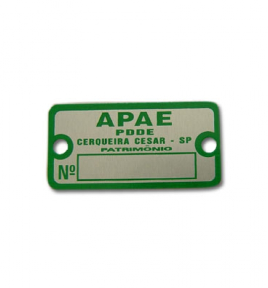 Etiqueta Patrimonio de Aluminio
