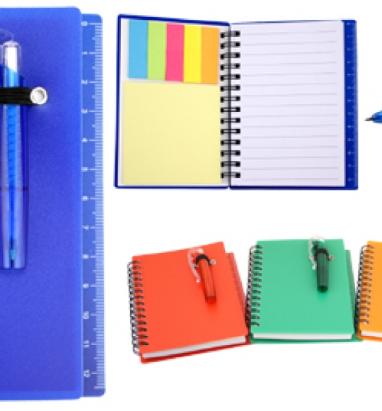 Mini Caderno com Post-IT e Caneta
