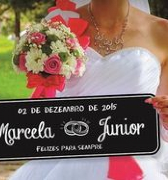 Placa Em Pvc Personalizadas P/ Carro - Casamento