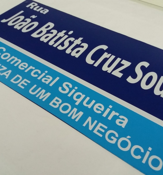 Placa de Rua em Zinco 50x25 cm 