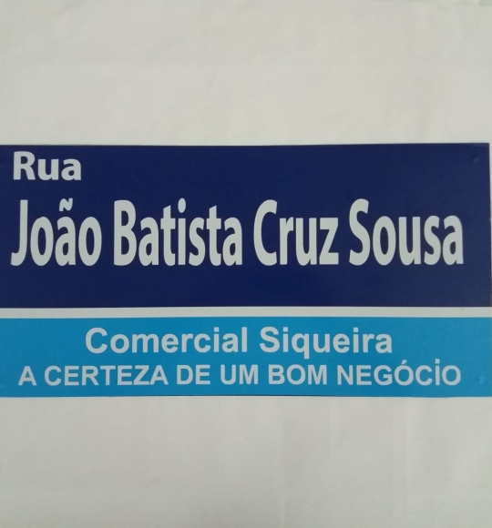 Placa de Rua em Zinco 50x25 cm 