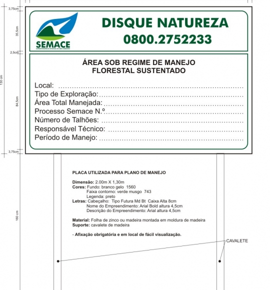 Placa Semace 200x100 cm