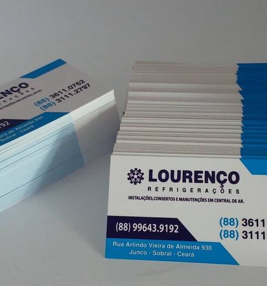 Cartão De Visita 4x0 Couchê 250g  Verniz Uv Total F