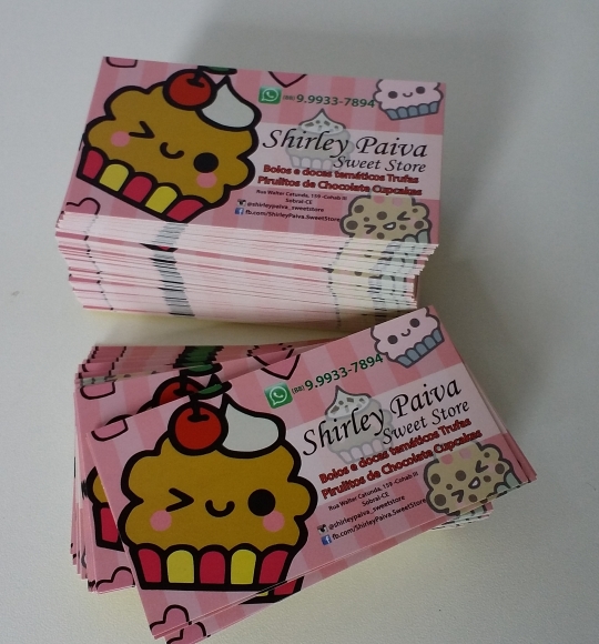 Cartão De Visita 4x0 Couchê 250g  Verniz Uv Total F