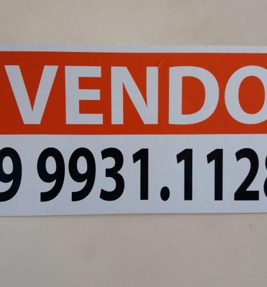 Placa Zinco Vendo 50x25 cm