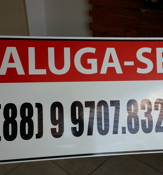 Placa Zinco Vendo 50x25 cm