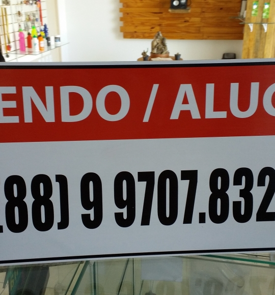 Placa Zinco Vendo 50x25 cm