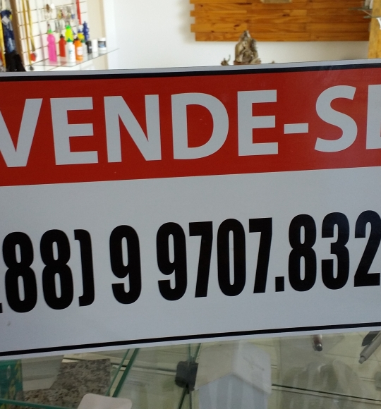 Placa Zinco Vendo 50x25 cm