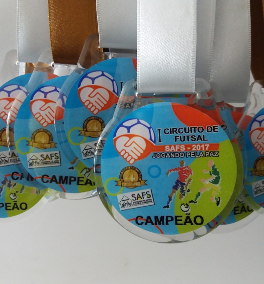 Medalha Acrilico Redonda 60mm